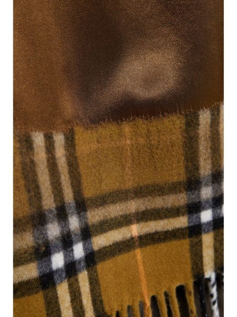 Burberry satin check scarf skirt - Brown