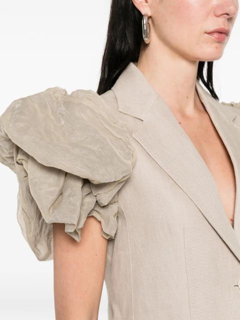 Max Mara Sabituro ruffle sleeve gilet - Neutrals