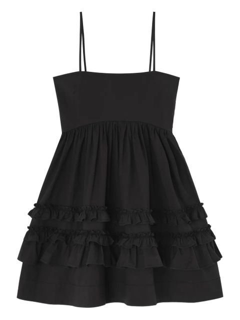 GANNI ruffled mini dress - Black - zdjęcie produktu nr 1