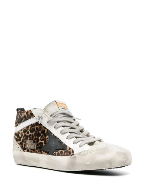 Golden Goose Mid Star leopard print sneakers - Grey - zdjęcie produktu nr 2