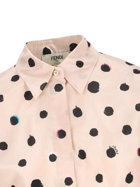FENDI Falena Dots long-sleeve shirt - Pink