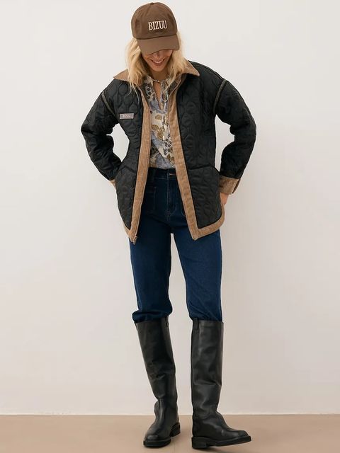 Bizuu kurtka BAIONA kolor brązowy przejściowa BAIONA BRĄZOWY