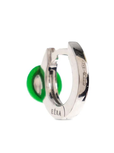 EÉRA 18K white gold hoop diamond single earring - Silver - zdjęcie produktu nr 2