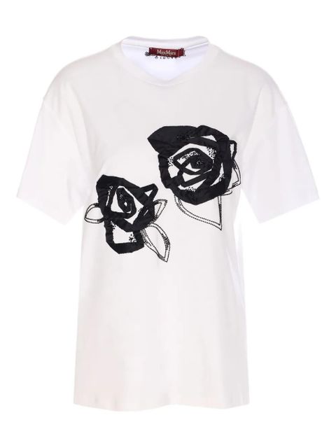 Max Mara floral-print T-Shirt - White - zdjęcie produktu nr 1