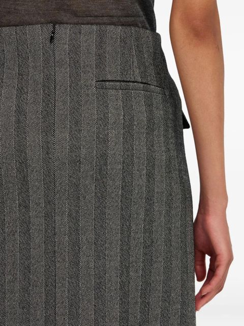 Ferragamo pinstripe flap-pocket mini skirt - Black