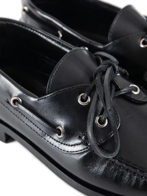 Aeyde eyelet Lace-up loafers - Black