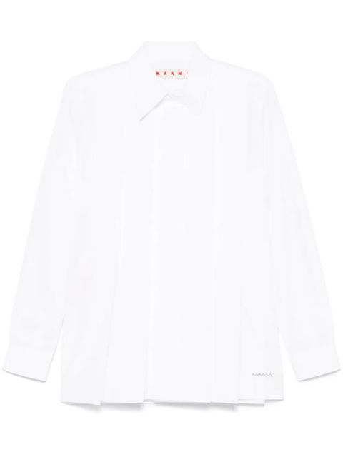 Marni organic-cotton logo-embroidered shirt - White - zdjęcie produktu nr 1