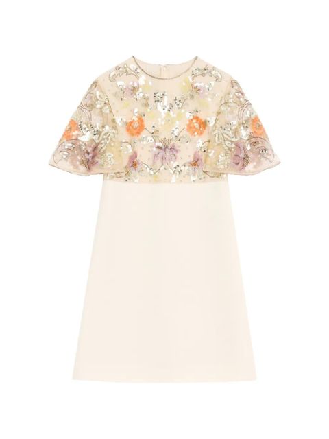 Valentino Garavani embroidered crepe couture short dress - Neutrals - zdjęcie produktu nr 1