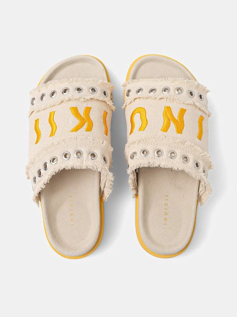 Inuikii klapki damskie kolor beżowy 1004.003.0451.111 / 70104-154