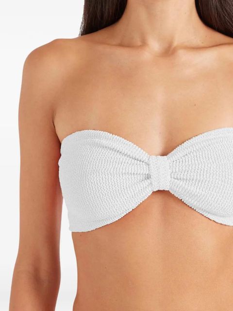 Hunza G Jean textured bikini set - White