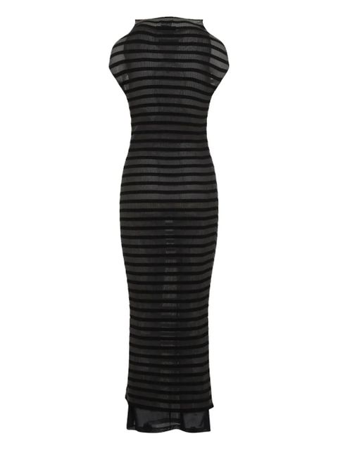 Jean Paul Gaultier striped maxi dress - Black