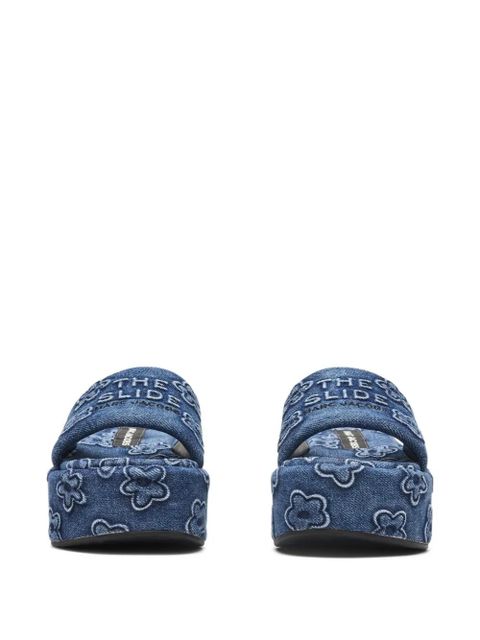 Marc Jacobs The Daisy denim platform sandals - Blue