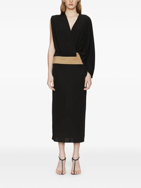 Christopher Esber Contour Suede swaddle dress - Black - zdjęcie produktu nr 1