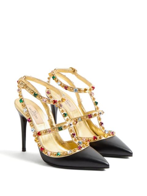 Valentino Garavani 100mm Rockstud embellished pumps - Black