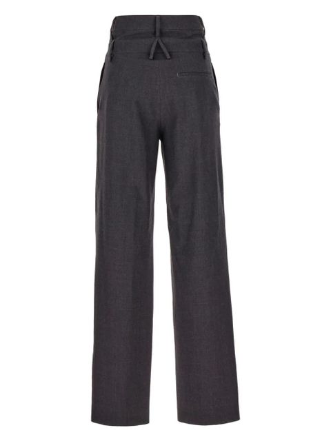 AMBUSH high-waisted virgin-wool trousers - Grey