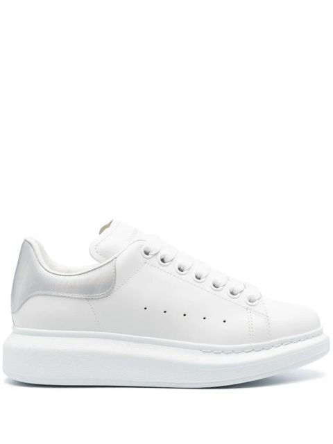 Alexander McQueen iridescent-panel leather sneakers - White - zdjęcie produktu nr 1
