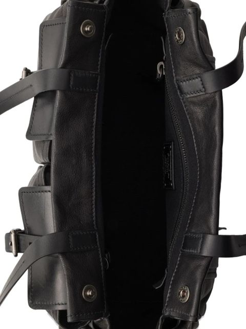 Prada Route medium leather tote bag - Black