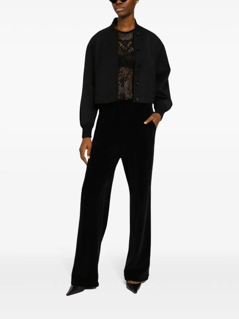 Dolce & Gabbana buttoned long sleeve windbreaker - Black