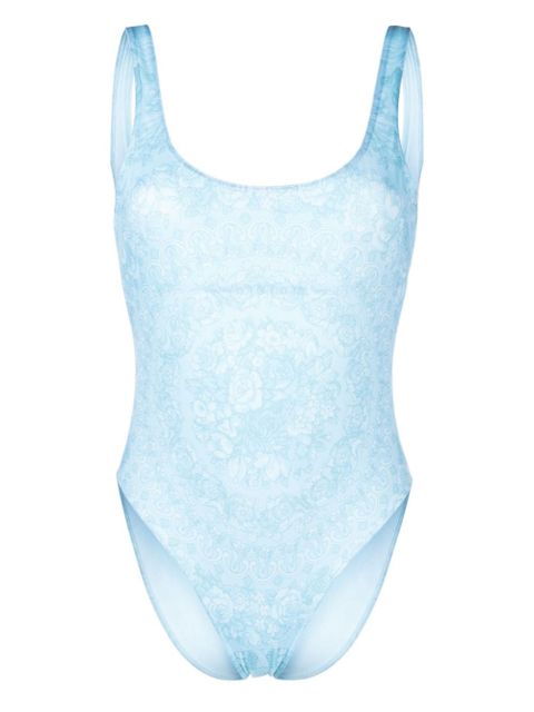 Versace Barocco-print swimsuit - Blue
