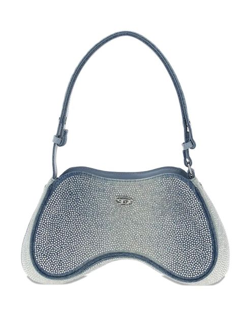 Diesel rhinestone-embellished shoulder bag - Blue