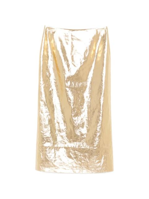Gabriela Hearst Manuela midi skirt - Gold - zdjęcie produktu nr 1