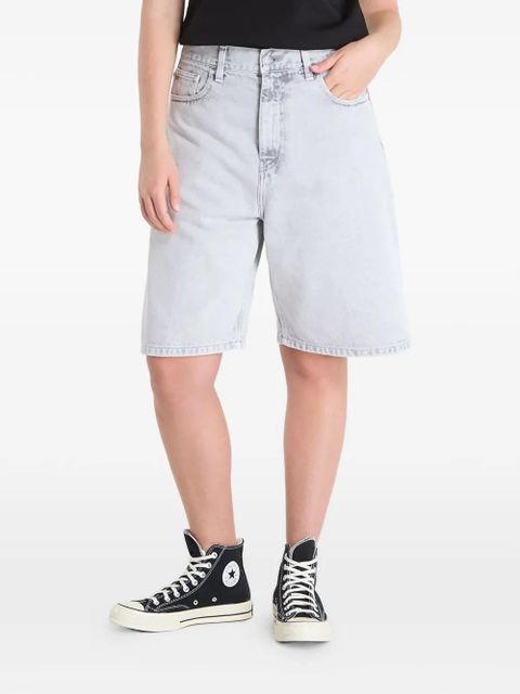 Carhartt WIP logo-patch denim shorts - Blue - zdjęcie produktu nr 1