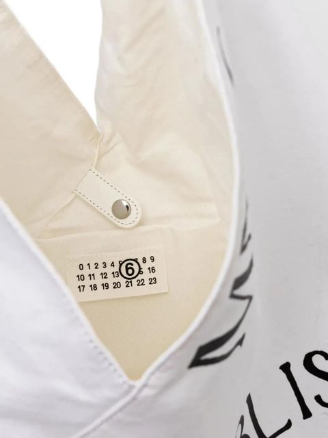 MM6 Maison Margiela numbers motif Japanese tote bag - White