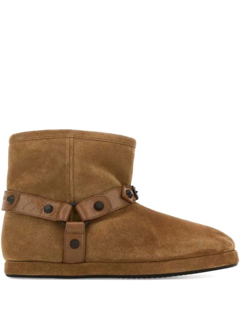 Balenciaga suede studded alaska soft boots - Brown