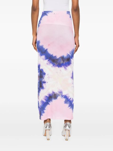 Rabanne tie-dye maxi skirt - Blue