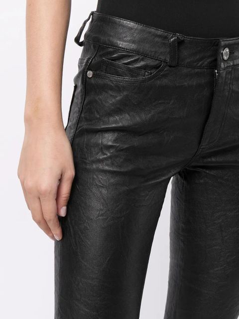 Zadig&Voltaire skinn lambskin trousers - Black