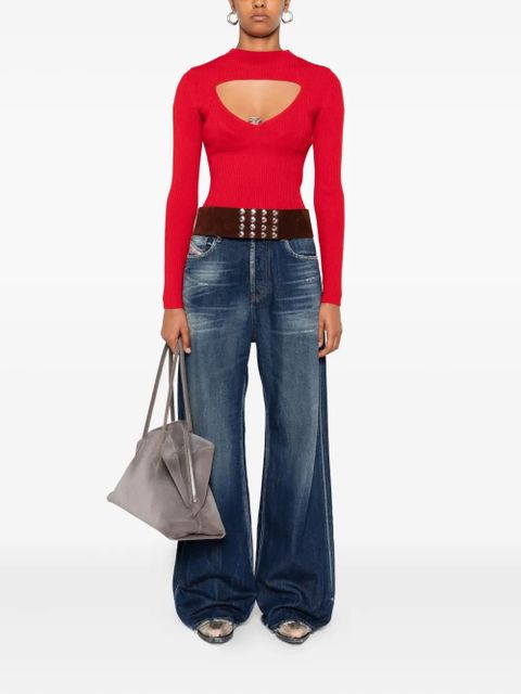 Diesel frayed wide-leg jeans - Blue - zdjęcie produktu nr 2