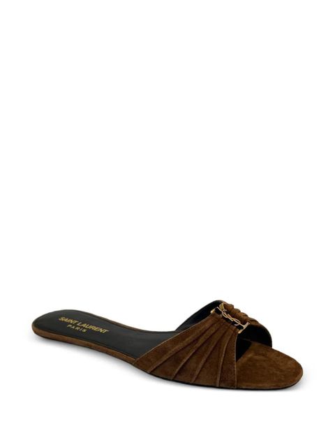 Saint Laurent Babylone flat sandals - Brown - zdjęcie produktu nr 1