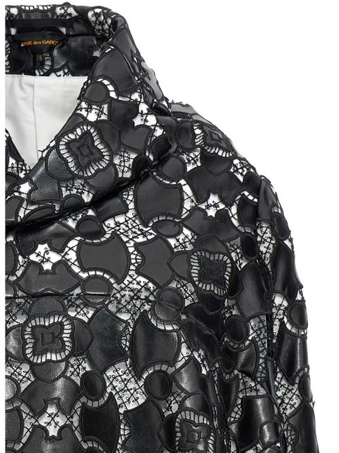 Comme Des Garçons lace-appliqué jacket - Black