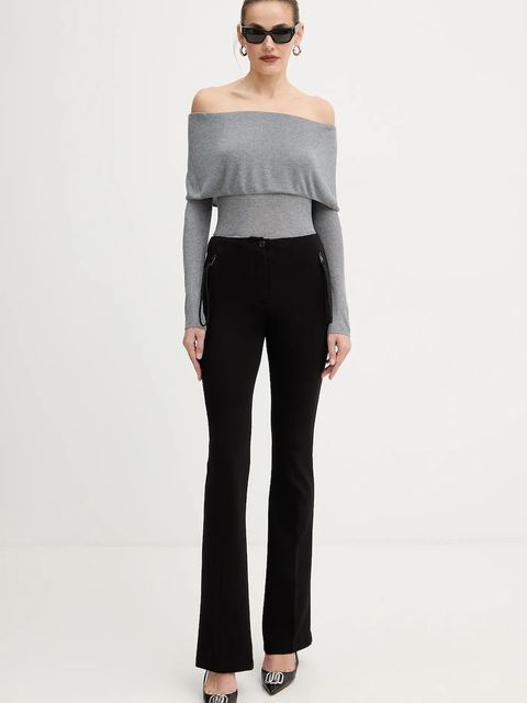 Guess longsleeve MELANIE kolor szary dekolt hiszpański W5BR48 Z0612