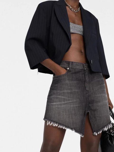 Balenciaga Cut-up denim mini skirt - Black