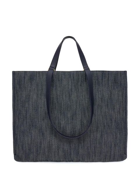 Ferragamo large Venna logo-embroidered tote bag - Blue - zdjęcie produktu nr 2