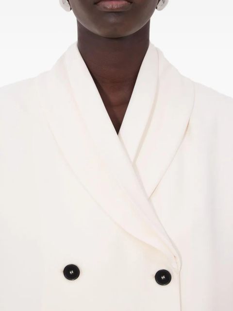 LouLou de Saison Jiha double-breasted shawl collar jacket - Neutrals