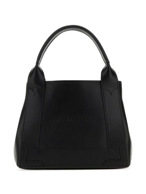 Balenciaga debossed-logo leather tote bag - Black - zdjęcie produktu nr 1