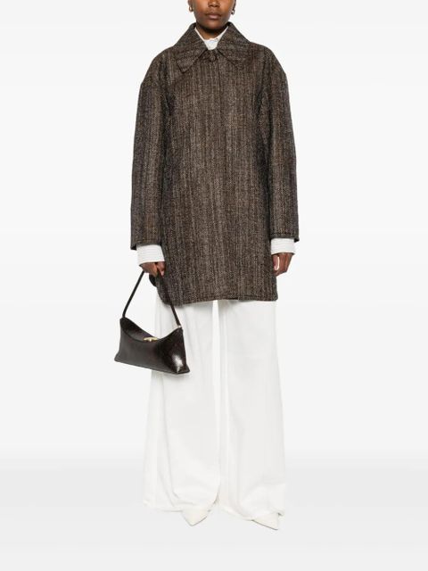 FENDI tweed collared coat - Brown - zdjęcie produktu nr 2
