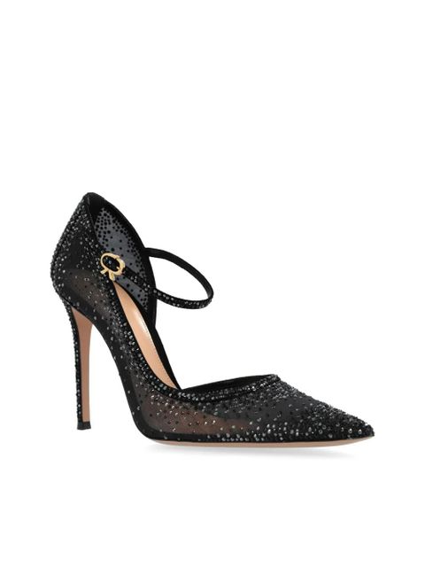 Gianvito Rossi 115mm crystal-embellished pumps - Black