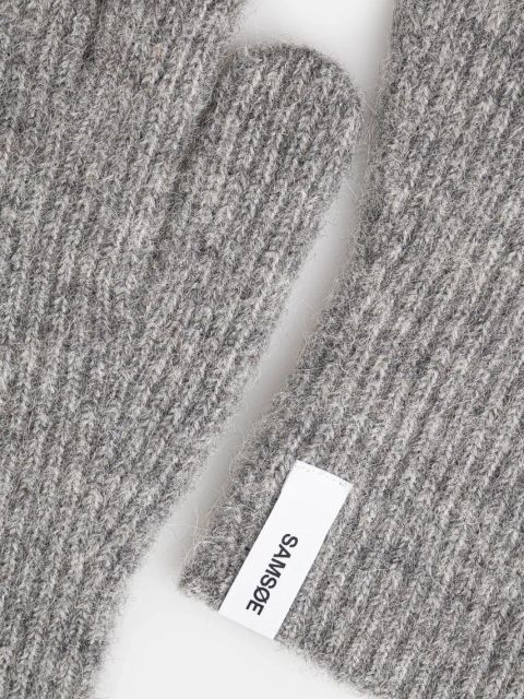 Samsoe Samsoe rękawiczki wełniane kolor szary