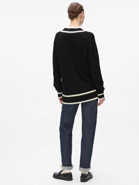 Karl Lagerfeld kardigan z dodatkiem wełny damski kolor czarny A4W18052