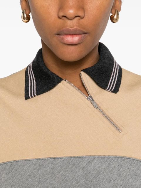 Miu Miu half-zip polo-collar mini dress - Grey