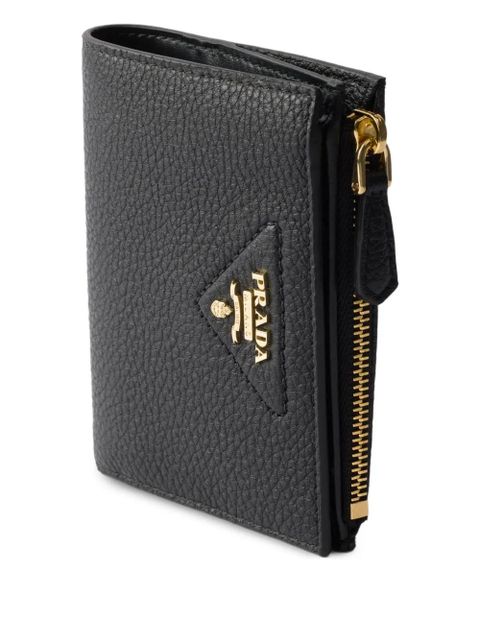 Prada small textured leather wallet - Black
