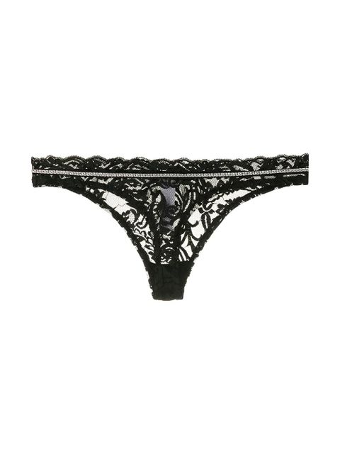 Versace Greek key lace thong - Black - zdjęcie produktu nr 2