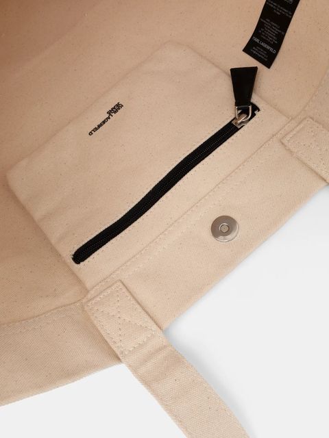 Karl Lagerfeld Jeans torba bawełniana kolor beżowy A1W50002