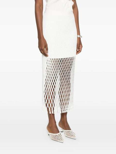 Simkhai white midi skirt