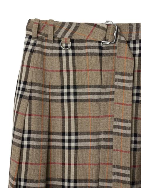 Burberry checked belted trousers - Neutrals - zdjęcie produktu nr 2