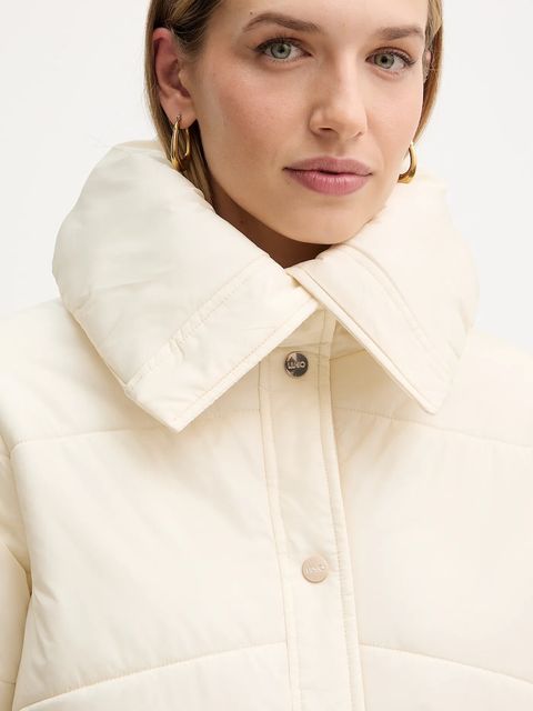 Liu Jo kurtka kolor beżowy zimowa MF5130 T3176