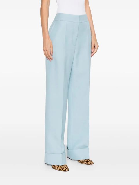 Valentino Garavani cuffed-hem tailored trousers - Blue
